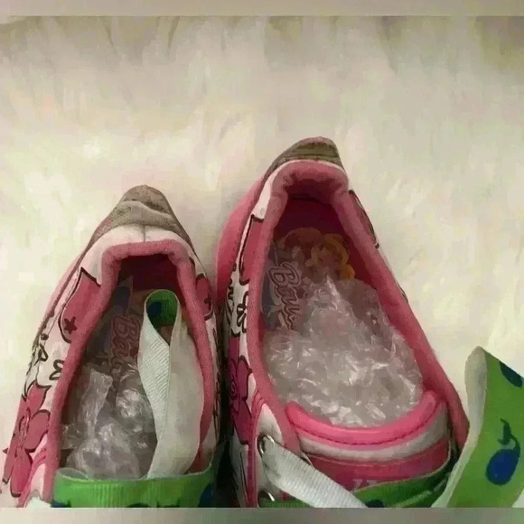 Skechers pink white ballerina spinning twirling shoes girl youth size 1.5 - Picture 6 of 9